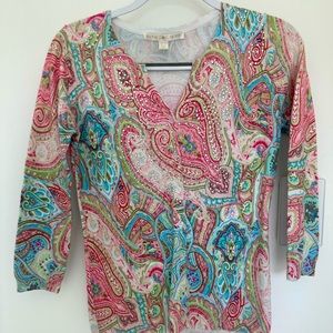 Colorful and patterned sweater